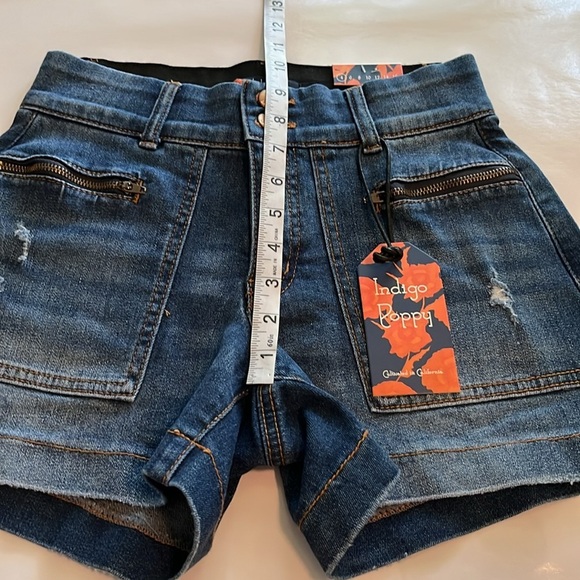 Indigo Poppy 4” Short Mid Rise NWT Size 4 - Picture 6 of 16